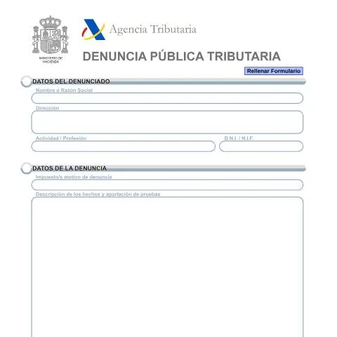 Vista previa del documento Importancia del Modelo de Denuncia Tributaria en la Fiscalidad — Impuestos