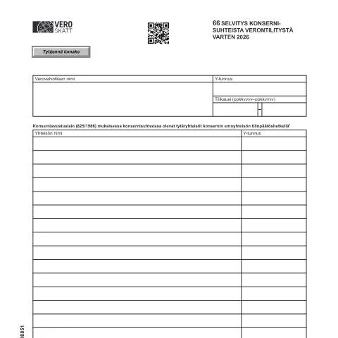 Document preview: Konsernisuhteet ja verontilitys Suomessa — Verot & verotus (CERFA n°Vero 3085)