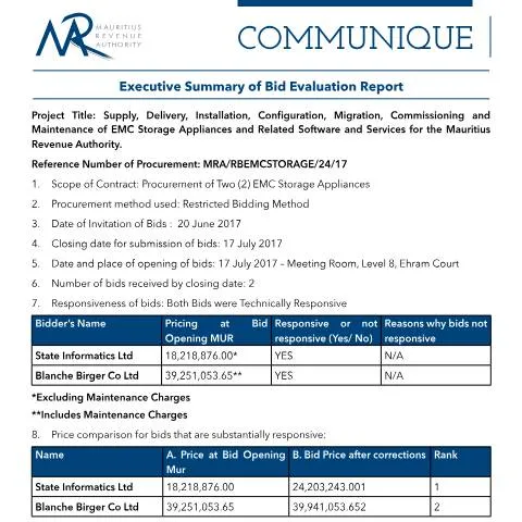 Document preview: Understanding the Executive Summary of Bid Evaluation Report — Government & admin (CERFA n°Bid080817)