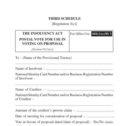 Document preview: Understanding the Postal Vote for Proposal IS3 — Government & admin (CERFA n°Postal-vote-for-use-in-voting-on-Proposal-_-IS3)