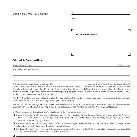 Dokumentvorschau: Formular 32a: Arrestbefehle bei Steuerforderungen — Bibliothek (CERFA n°32a)