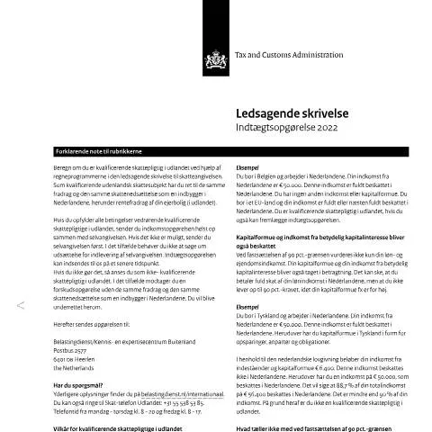 Documentvoorvertoning: Belang van de inkomensverklaring 2022 voor buitenlandse — Belastingen (CERFA n°ib0591t21plden)