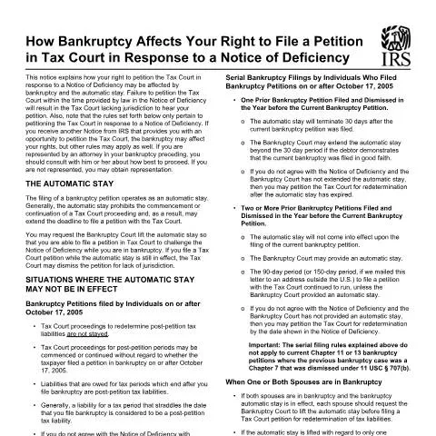 Document preview: Understanding IRS Form 1421 in Bankruptcy Context — Taxes