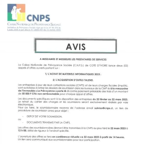 Aperçu du document Acquisition de Matériels Informatiques et Outils Talend 2023 — Démarches administratives