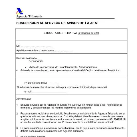 Vista previa del documento Guía para la Suscripción a Servicios de Aviso de la AEAT — Trámites administrativos