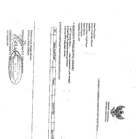 Document preview: Memahami Prosedur Laporan Tahunan Konsultan Pajak di Indonesia — Pajak & perpajakan (CERFA n°ID-DJP-Formulir-Laporan-tahunan-Konsultan-Pajak)