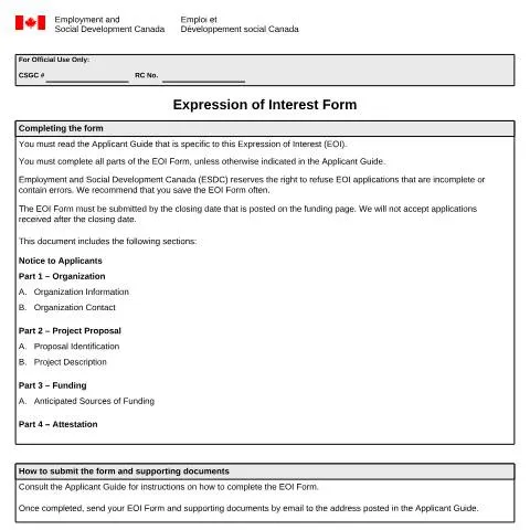 Document preview: Understanding the Importance of the EOI Form EMP5687 — Work & employment (CERFA n°EMP5687)