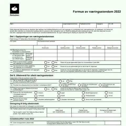 Document preview: Forståelse av RF-1098 i næringseiendom — Skatt & avgifter (CERFA n°RF-1098)