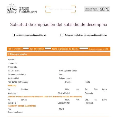 Vista previa del documento Cómo solicitar la Ampliación del Subsidio de Desempleo — Impuestos