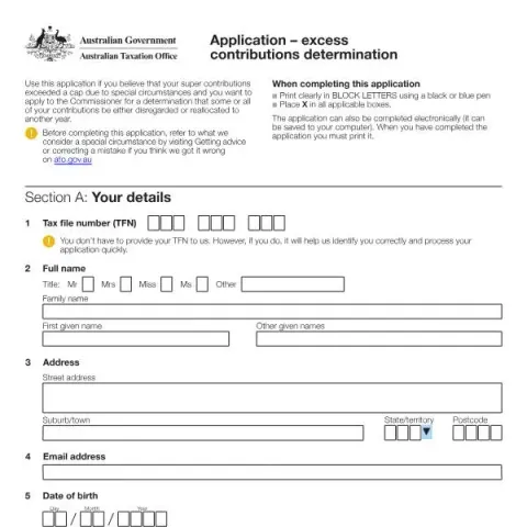 Document preview: Understanding the Australian Taxation Office Excess Contributions — Taxes (NAT 71333)