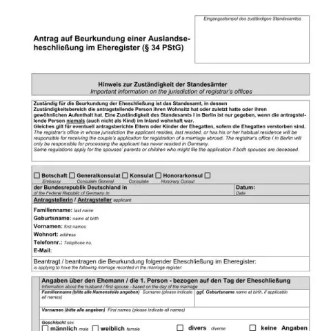 Dokumentvorschau: Ehe im Ausland im deutschen Register beurkunden — Personenstand & Ausweis (nachbeurkundung_ehe_2spr)
