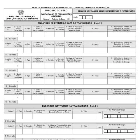 Pré-visualização do documento Anexo I - Relação de Bens e Transmissões Gratuitas — Impostos