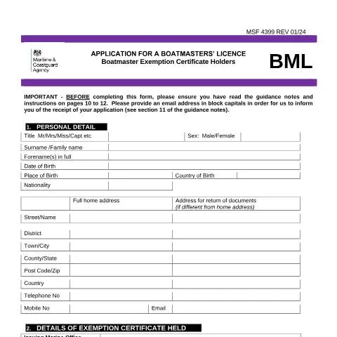 Document preview: Navigating the Boatmasters' Licence Exemption Certificate Process — Government & admin