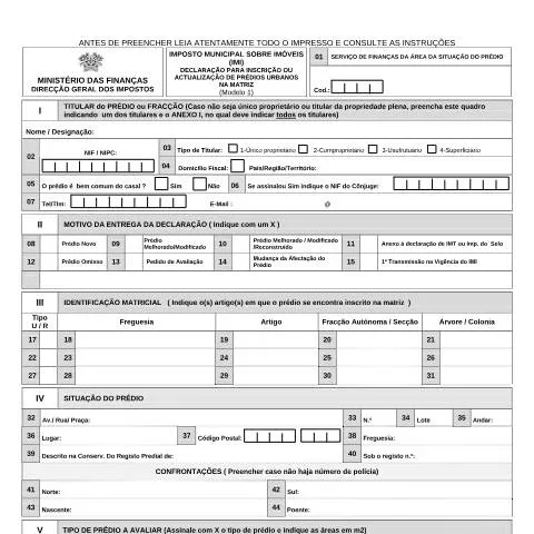 Pré-visualização do documento Entenda a Importância do Modelo 1 no IMI — Impostos (CERFA n°Modelo 1)