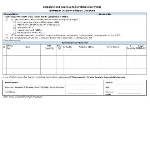 Document preview: Navigating the BO decl. Form 23 in Mauritius — Government & admin (BO-decl.-Form-23)