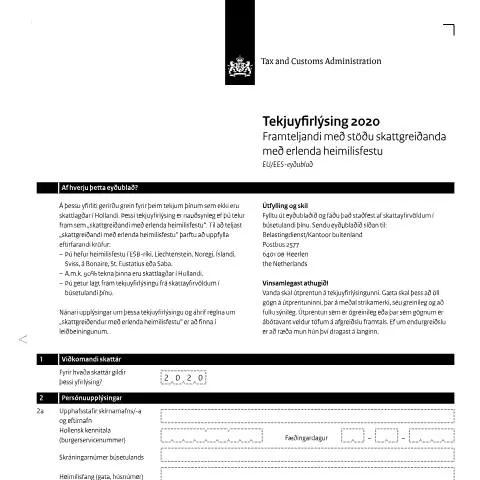 Documentvoorvertoning: Waarom de Inkomensverklaring 2020 IJslands Cruciaal is voor U — Belastingen (CERFA n°ib0591z01folijs)