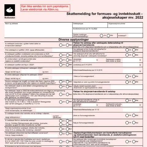 Document preview: Forståelse av RF-1028 for aksjeselskaper — Skatt & avgifter (CERFA n°RF-1028)