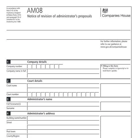 Document preview: Understanding the AM08 Notice in Corporate Insolvency — Business
