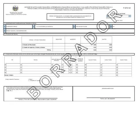 Vista previa del documento El Rol del Formulario F-972-V2 en las Finanzas de El Salvador — Impuestos (CERFA n°F-972-V2)