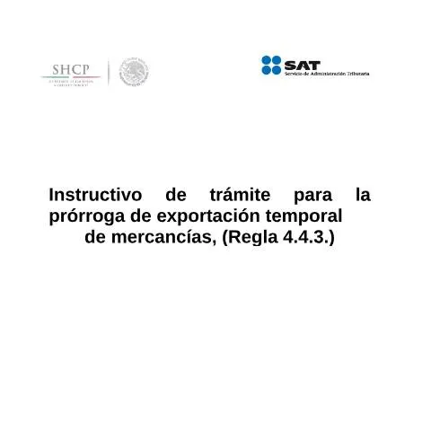 Vista previa del documento Instructivo H26 para Prórroga de Exportación Temporal — Trámites administrativos (CERFA n°H26)