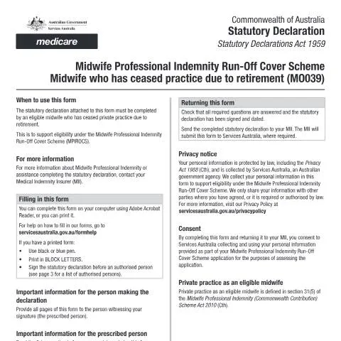 Document preview: Understanding the MO039 Form for Midwives Ceasing Practice — Health (CERFA n°MO039)