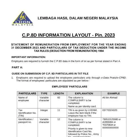 Document preview: Memahami Kepentingan C.P.8D untuk Majikan di Malaysia — Proses pentadbiran (CERFA n°CP8D)