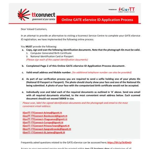 Document preview: Your Guide to the GATE ID Application Process Online — Government & admin (CERFA n°Requirements-for-completion-of-Online-GATE-eService-ID-Application-Process)