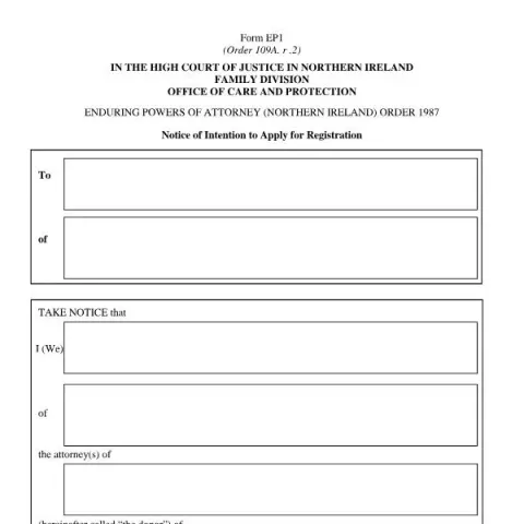 Document preview: Steps to Register Your Enduring Power of Attorney in Northern Ireland — Legal & justice (EP1)