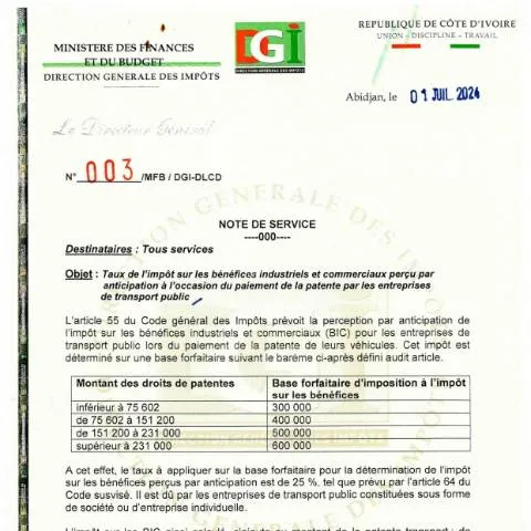 Aperçu du document Comprendre la note de service 0003 0001 pour les entreprises de — Démarches administratives