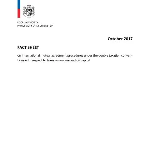 Dokumentvorschau: Gegenseitige Verständigungsverfahren im Doppelbesteuerungsabkommen — Steuern (CERFA n°int_mb_mutualagreementprocedure_en)