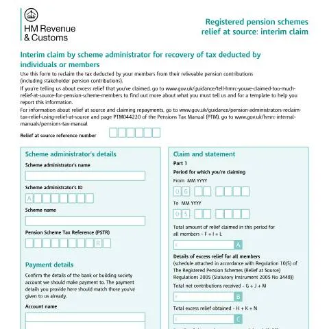 Document preview: Interim Tax Relief Claims for UK Pension Contributions Using APSS 105 — Taxes