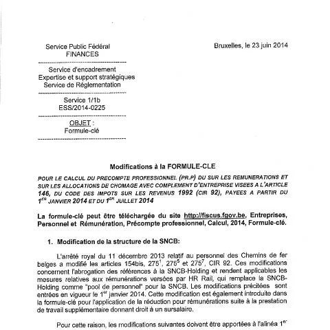 Aperçu du document Comprendre la Formule-clé de 2014 — Impôts & fiscalité (CERFA n°fc2014_0225FR)