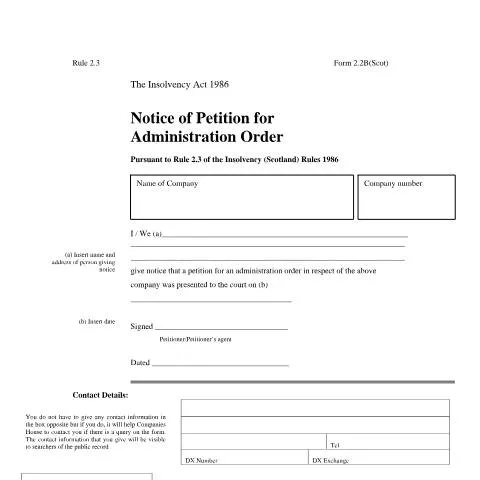 Document preview: Understanding the Administration Order Petition in Scotland — Government & admin