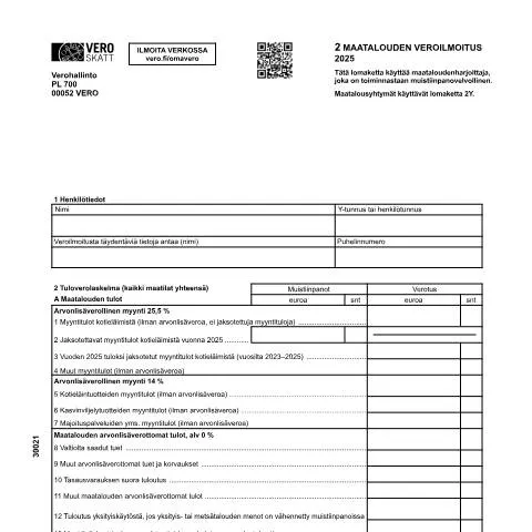 Document preview: Maatalouden veroilmoituksen (3002) täyttämisen aikarajat — Verot & verotus (CERFA n°Vero 3002)