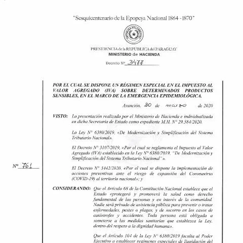 Vista previa del documento Impacto del Decreto 3477-2020 en el IVA de productos sensibles en — Impuestos