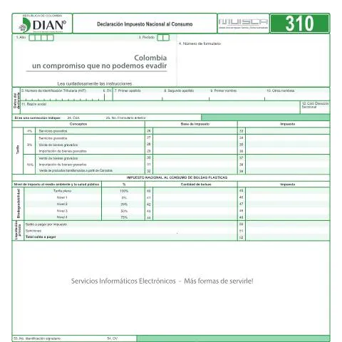 Vista previa del documento Implicaciones Fiscales del Formulario F310-2018 en Colombia — Impuestos (CERFA n°F310-2018)