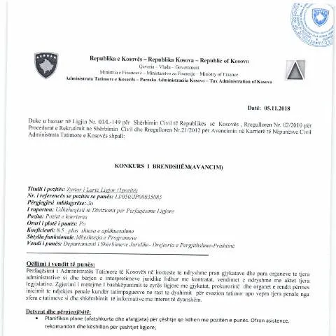 Document preview: Rëndësia e Konkursit të Brendshëm në Kosovë — Punë & punësim