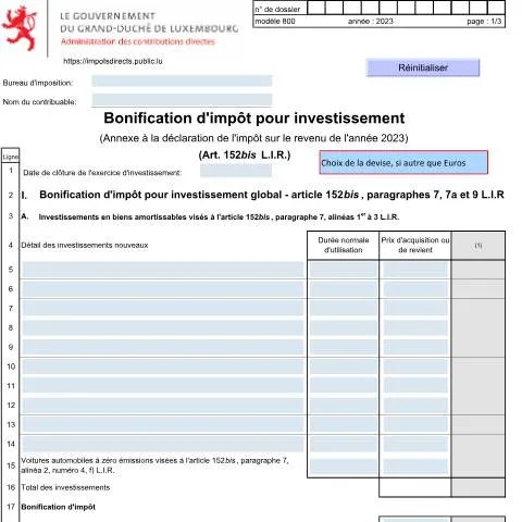 Aperçu du document Optimisez votre fiscalité avec la bonification d'impôt pour — Impôts & fiscalité (CERFA n°800 F)