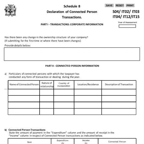 Document preview: Understanding and Completing Income Tax Schedule 8 for Connected — Taxes (CERFA n°Schedule_8_2023)