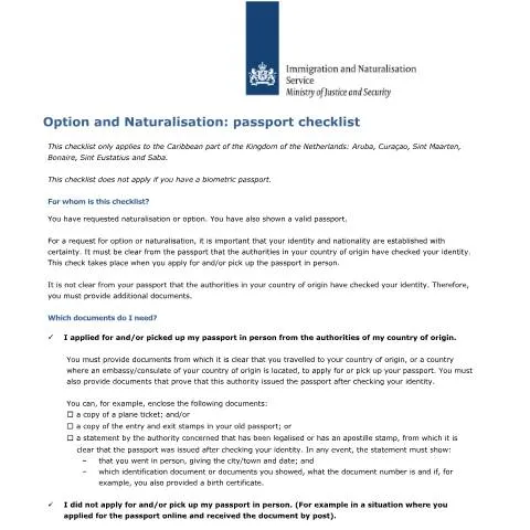 Documentvoorvertoning: Belang van de Paspoort Checklist in het Naturalizatieproces — Immigratie & visa (CERFA n°4504)