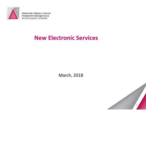 Document preview: Transformimi i Administratës Tatimore me Shërbime Elektronike — Procedura administrative
