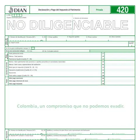 Vista previa del documento Declaración del Impuesto al Patrimonio en Colombia: Claves del — Impuestos (CERFA n°F420-2007)