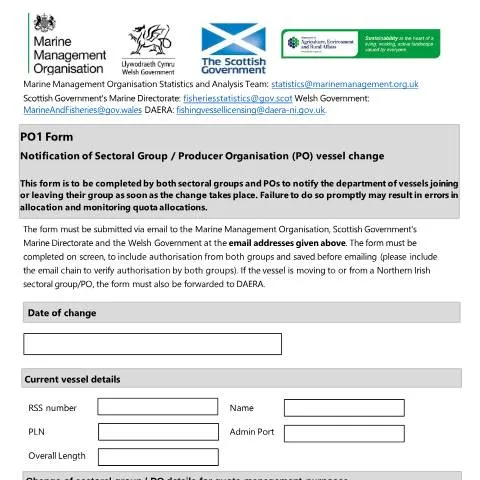 Document preview: Understanding PO Forms for Vessel and Quota Management — Government & admin