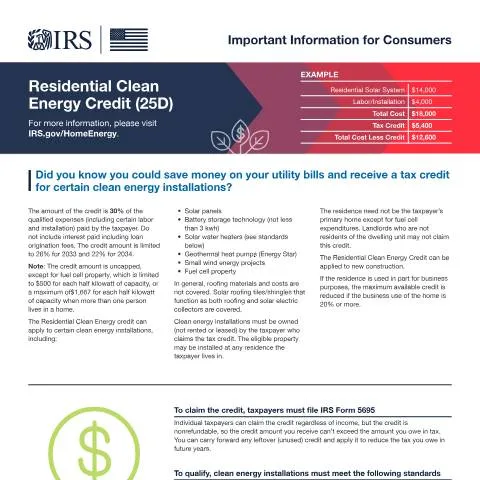 Document preview: Understanding IRS Publication 5968 for Clean Energy Tax Credits — Taxes (CERFA n°PUB-5968)