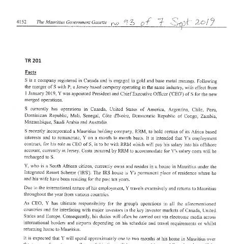Document preview: Understanding the TR 201 - 249 Document in Mauritius — Government & admin (TR201-249)