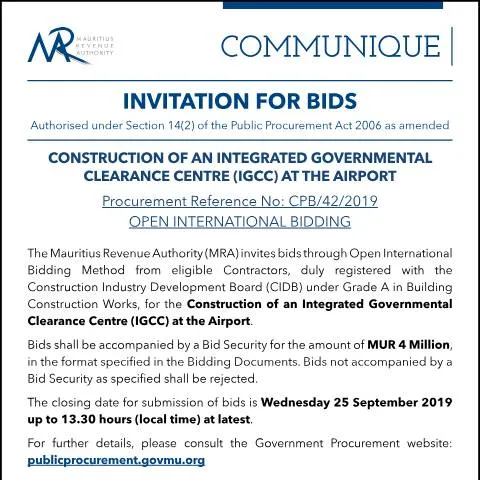 Document preview: Essential Insights for IGCC Construction Tender Participation — Government & admin (CERFA n°PressNoticeIGCC)