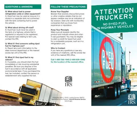 Document preview: Understanding IRS Publication 4941 for Dyed Fuel Compliance — Taxes (CERFA n°PUB-4941)