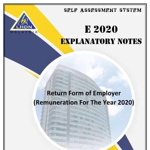 Document preview: Panduan Lengkap Nota Penjelasan E 2020 untuk Majikan — Cukai & percukaian (CERFA n°EA)