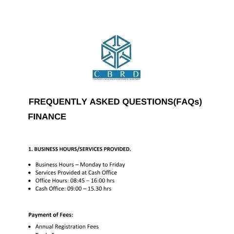Document preview: Essential Insights into Mauritius Finance FAQs — Government & admin (Finance-FAQs)