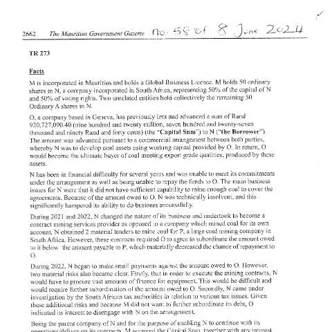 Document preview: The Importance of TR 273 in Mauritius' Regulatory Framework — Government & admin (TR273)